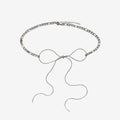 Bow Chain Lariat - Iron Petals