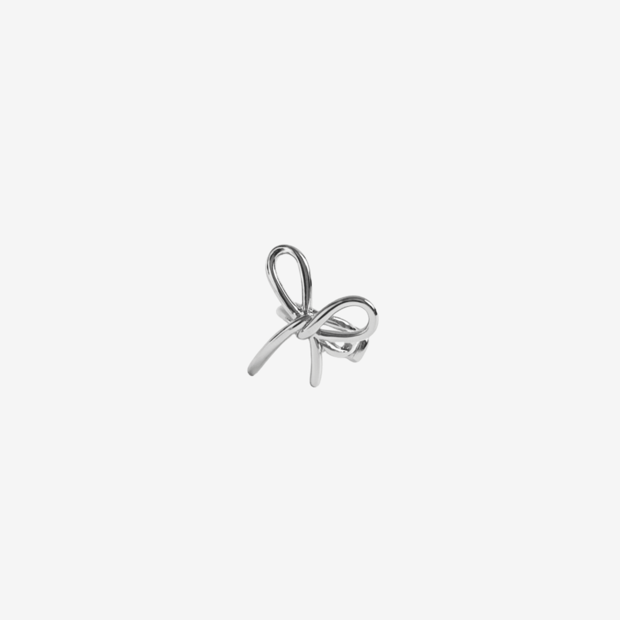 Silver Bow Ear Cuff - Iron Petals