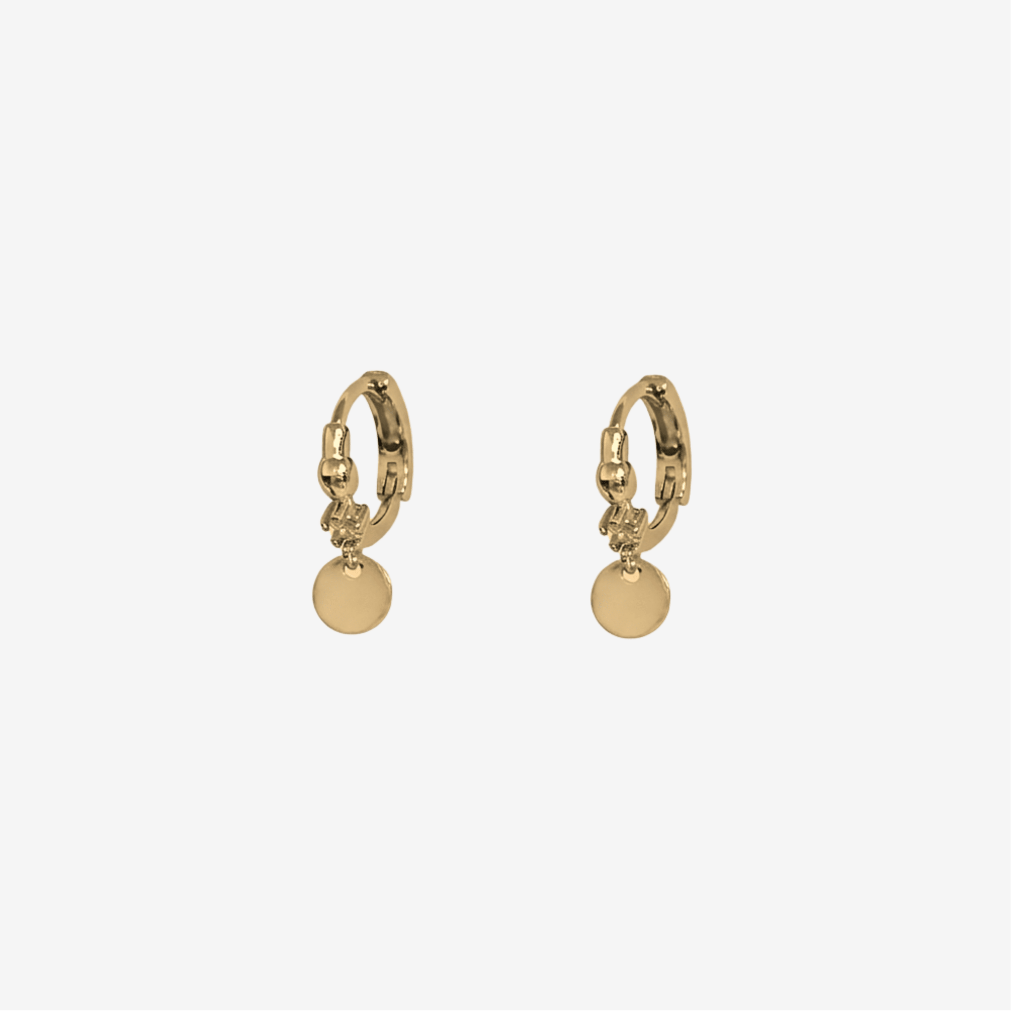 Sparkle Disc Hoop Earrings - Iron Petals