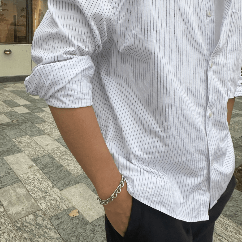 Unisex Double Layer Chain Bracelet - Iron Petals